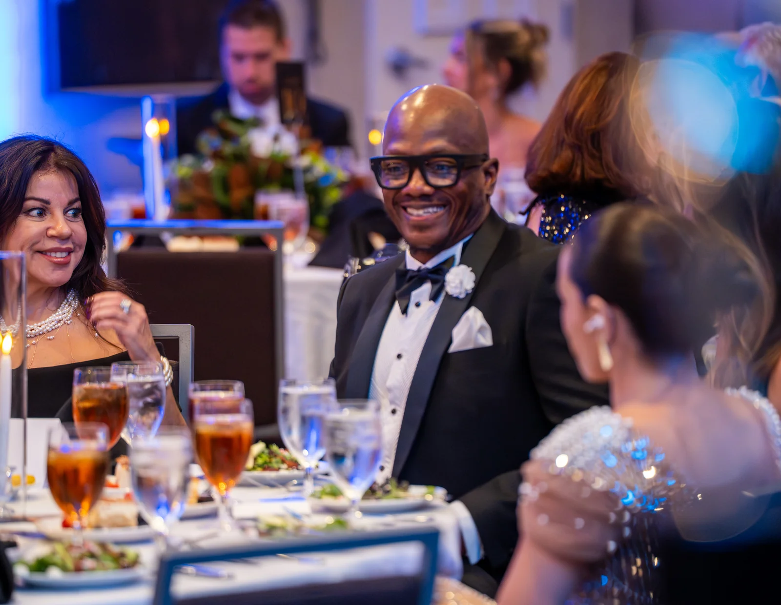 Guests connecting at the gala dinner